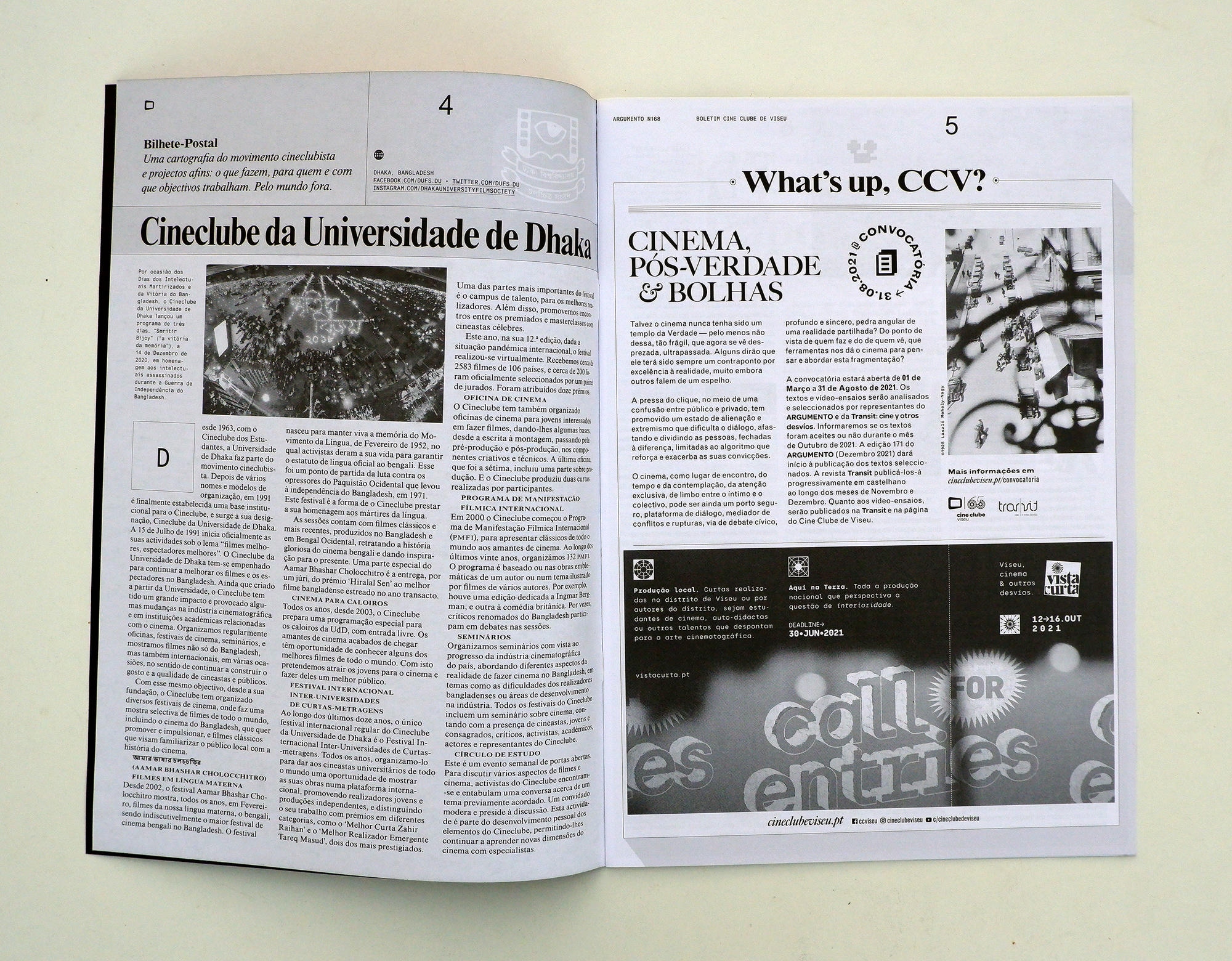 Argumento 168: Bilhete-Postal, What's Up, CCV?
